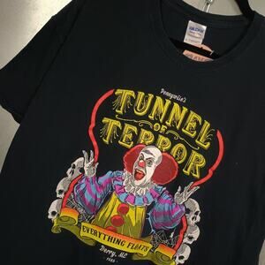 Pennywise IT Clown Vintage Y2K Horror Movie Shirt XL Tim Curry Tunnel Of Terro